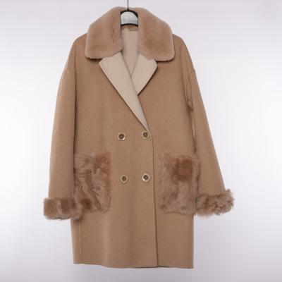 China Reversible Reversible Made in China Latest Designs Longest China Women Winter Real Fur Wool Coat Overcoat Jacket for sale