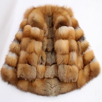 China Real Red Fox Jtfur Fur Jacket Coat Stand Collar Long Sleeve Fox Viable Island Dress Viable Gold Sun Fox for sale