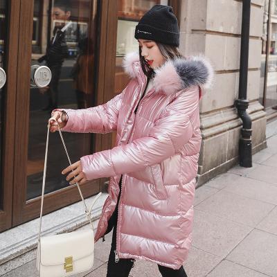 China Durable Durable Jtfur Fur Jacket Women Fashion Jackets Shiny Sheepskin Coated Women Long Down Coat Russian Winter for sale