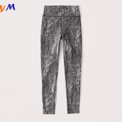 China Breathable Elastane High Layered Slim Fit Custom All Over Print Women Yoga Leggings for sale