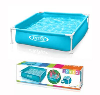 China Intex 57173 PVC Rectangle Bracket Metallic Kids Bath Sea Ball Baby Sea Ball Kids Inflatable Swimming Pool Free Inflatable Pool for sale