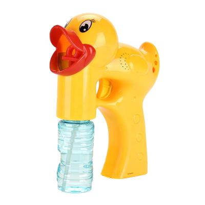 China Songrebo Colorful Children's Electric Bubble Machine Summer Water And Raft Beach Toy Big Yellow Duck Bubble Gun Bubble Sloution NC; GUA for sale