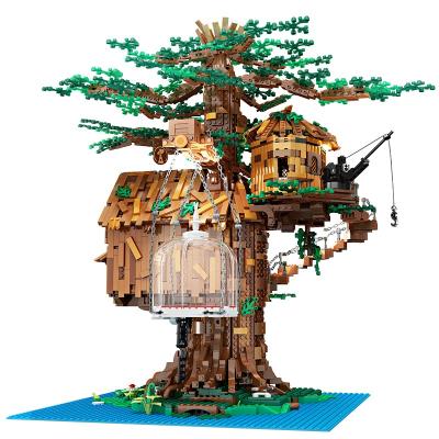 China Toy Songrebo Legoing Tree House 3D Model Scene Theme Education Building Block Building Sets Toys for sale