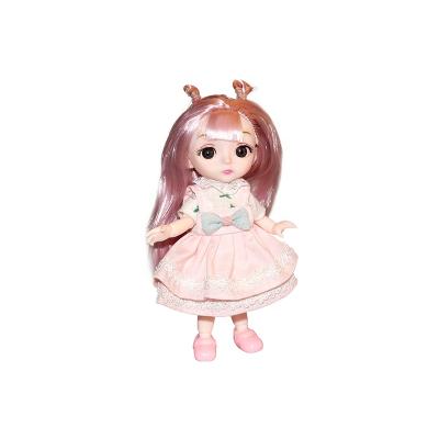 China Cute Makeup Toy Beauty Doll Toy Songrebo 16CM BJD Cartoon Doll Fashion Set 13 Movable Joints With Gift Box With Light for sale