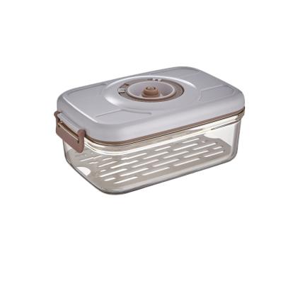 China Minimalist Plastic Air Tight Containers Refrigerator Vacuum Food Storage Box Microwave Fresh-keeping Lunch Box With Vacuum Pump for sale