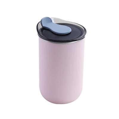 China Northern European Style Sustainable Style Water Cup Stainless Steel Ruler Beverage Milk Tea Coffee Colorful Water Cup With Lid S+P for sale