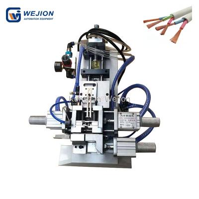 China Wire Stripping WJ3043 Pneumatic Woven Wire Cable Multiconductor Cable Stripping Machine Mesh Wire Tape Machine for sale