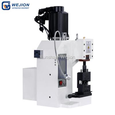 China Servo terminal crimping machine 30t cable assembly assembly Wejion687 semi-automatic servo terminal connector fiber terminal crimper for sale