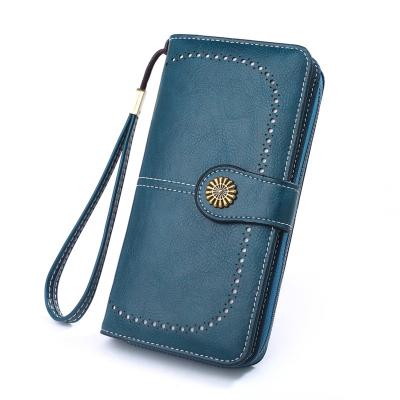 China High Quallity 2023 Zipper Purses Long Section Wallet Soft Pu Leather Designer Slim Wallets Leather Women for sale