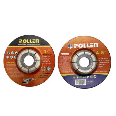 China Depressed Center 4.5inch Stainless Steel Aluminum Abrasive Grinding Wheel Specification Custom for sale