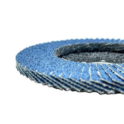 China Cutting Professional Metal Zirconia 4.5 Inch 80 Grit Flap Disc Angle Grinder Fin Grinding Discs for sale