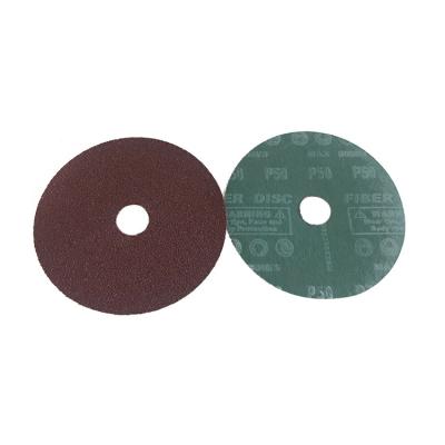 China 4 5 6 7 Inch Sanding Paper Aluminum Oxide Grinding Fiber Abrasive Disc Polishing 100/115/125/150/180 for sale