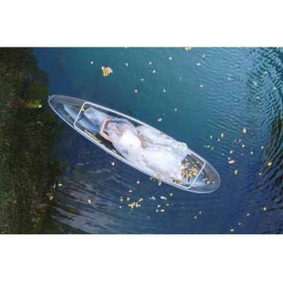 China Adults Wholesale Transparent Canoe Kayak Rowing Boat Waterproof Traveling With Double Seats for sale