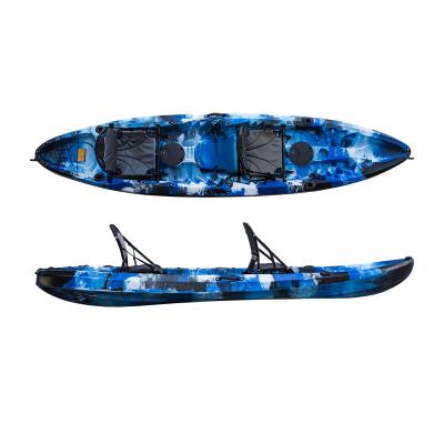 China Recreational Cheap Price Polyethylene Canoe / Plastic Kayak Fishing Kayak , Roto Molded 2 3 Person Family Rowing Boat for sale