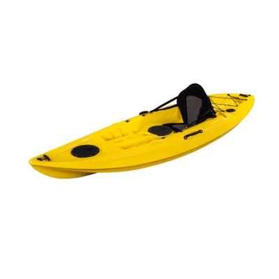 China 2.95m Adults One Person Plastic Fishing Boat Sea Fishing Kayak With Paddle for sale