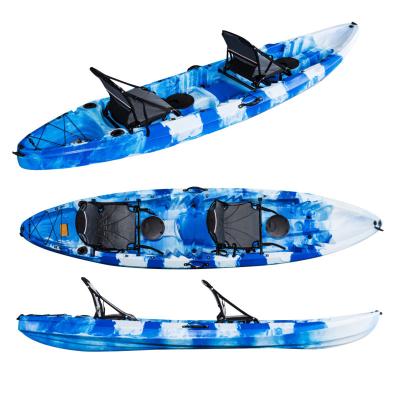 China PE Family Fishing Tandem Kayak Double Seat With Logo Customized For Water Sports for sale