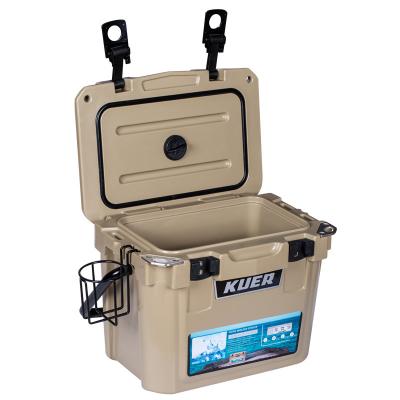 China Wholesale Waterproof Kuer-F Cooler Box 10Qt Adjustable Handle Rotomolded Ice Cooler Box New Arrival Mixed Color Food Grade Coolers for sale