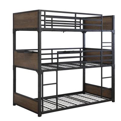 China Heavy Duty Bunk Bed 3 Three Tier Fold Sofa Bed Mechanism Triple Bed For Adult for sale