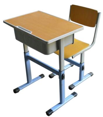 China Primary school wooden steel and plastic desk and college chair and for student for sale