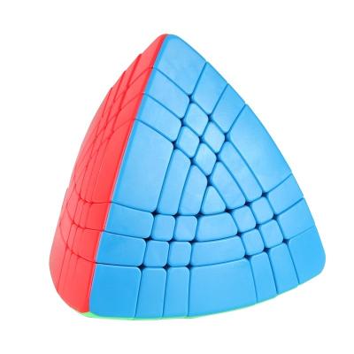 China High Difficulty Speed ​​Magic Cube Dumpling Rice Shape Triangle Mini Shengshou 7x7 Educational Tower Toys for sale