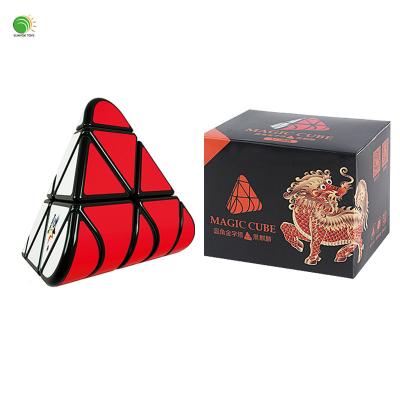 China Toy Yuxin's Educational Kylin Black Rounded 3x3x3 Pyramid Cube Magic Puzzle Educational Toys for sale