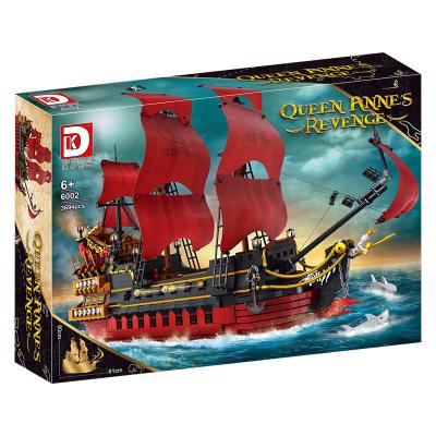 China DIY TOY New 6002 Queen Anne's Revenge Assembled Small Particle Building Block Toys for sale