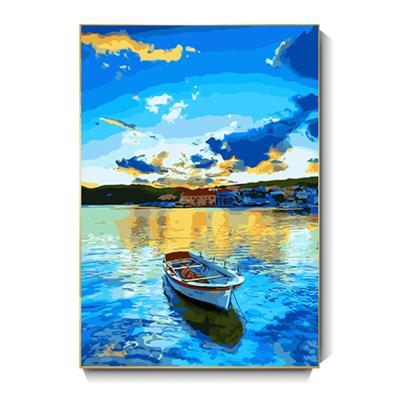 China New Classic/Postmodern Beach and Sea Scenery Diamond Painting Cross Stitch Mosaic Kit 5D DIY Diamond Painting for sale