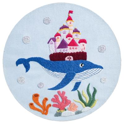 China art & Marine Animals Needlework DIY Embroidery Kit Decor DIY Handmade Blue Cross Stitch Kit for sale