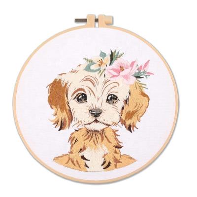 China China Dog Lover Gifts Handmade Beginner Cute Dog Pattern Embroidery Set Cross Stitch for sale