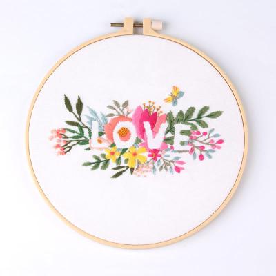 China Creative DIY Texts Friend Gifts Embroidery Kit For Sewing Creative Handmade Craft Beginner Texts Cross Stitch Art Wall Embroidery for sale