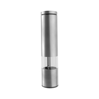 China Sustainable YLW Hot Selling  Metal Stainless Steel Transparent Battery Operated Electric Salt and Pepper Mill Grinder For Kitchen for sale