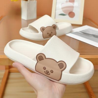 China 2020 Summer Solid Color Cartoon Simple Lady Sexy EVA Thick Soles Soft Lady Slipper Women's Silent Indoor Slipper 045 for sale