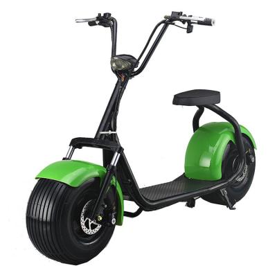 China Citycoco 18inch 2 Wheel 1000W 60V12AH Seat Unisex Motor Proof Electric Scooters for sale