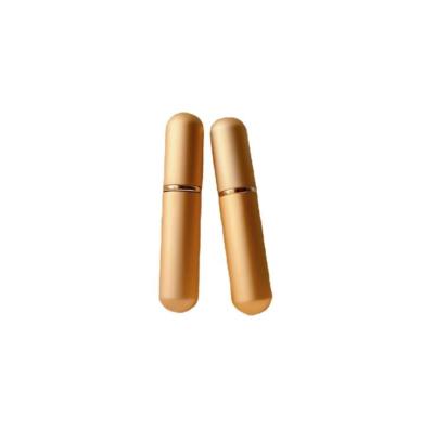 China Health Care Gold Color Essential Oil Aromatherapy Blank Metal Nasal Inhaler Tubes Mask Nasal Containers for sale