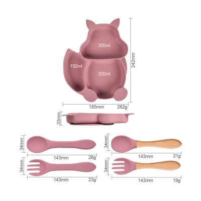 China Soft Modern Baby Kids Dish BPA Free Toddlers Heap Up Shape Design Suction Silicone Kids Animal Dishes for sale