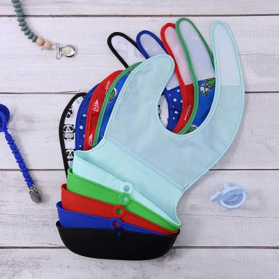 China BPA Free Wholesale Custom Waterproof Soft Silicone Waterproof Newborn Bib Soft Silicone Baby Bib for sale