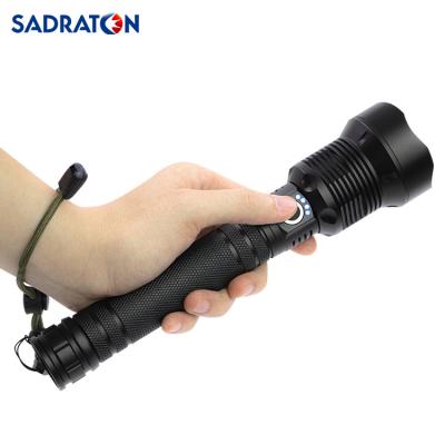 China 2000 Tactical Led Rechargeable 26650 Flashlights XHP70 Hunting Firefighter Background Police Light Torch Night Lumen Tactical Flashlight for sale