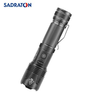 China Police SADRATOM Chinese 1101 type tactical police lep olight flashlight plus usb rechargeable led torch light with self defense for sale