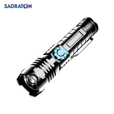 China Military tactics led flashlight xhp90 high power flashlight ultra bright rechargeable light strong tactical self-defense torch for sale