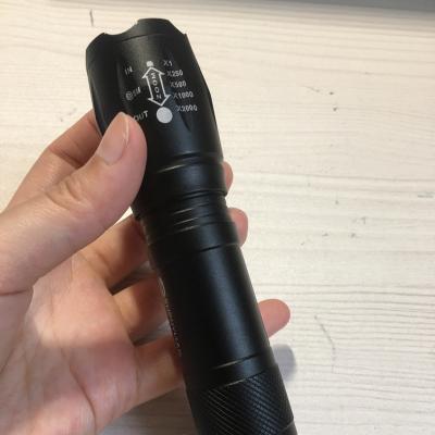 China High power flashlight police xml t6 flashlight 3.7v tactical led flashing flashlight for sale