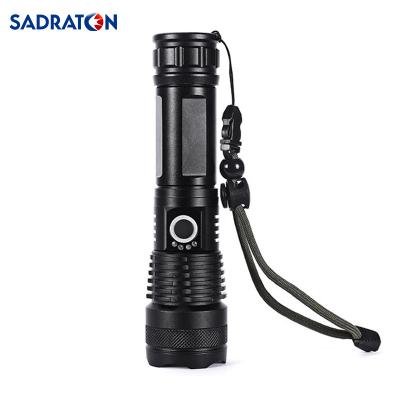 China XHP70 Border Strong Light Zoom Flashlight USB Charging Power Display Aluminum Alloy LED Outdoor Camping Flashlight for sale