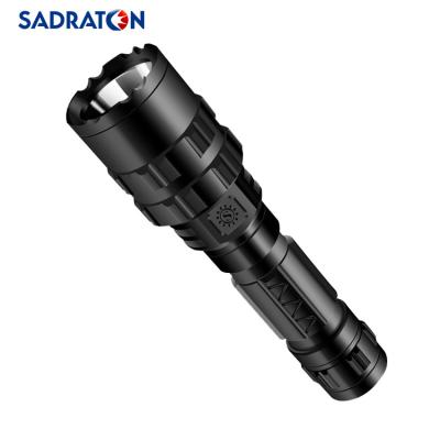 China Adjustable Most Powerful 1000 Lumens Focus SADRATOM Military Blow Aluminum Zoom Led Torch Light Tactical Dimming L2 Rechargeable Flashlight for sale