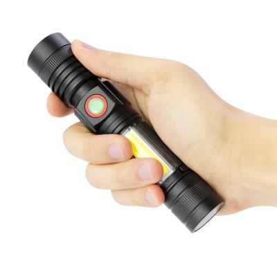 China Home emergency xpe cob led portable mini flashlight rechargeable waterproof adjustable ipx4 lamp for outdoor emergency camping electric torch for sale