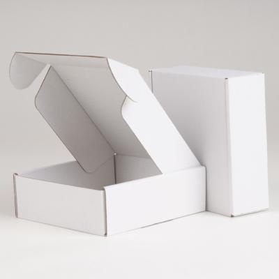 China Recycled Materials AP39A Small Packaging Corrugated Cardboard Crushproof White Mailing Boxes For Shipping Shipping Storage for sale