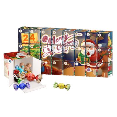 China CP002A Recyclable 2022 24 Days Amazon Funny Surprise Diy Puzzle Design Printable Advent Calendar Christmas Countdown Gift Boxes For Sale for sale