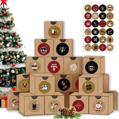 China CP003A Recyclable 24 Day Packs Astonish Reusable Wholesale Countdown To Christmas Advent Boxes For Her Calendar for sale