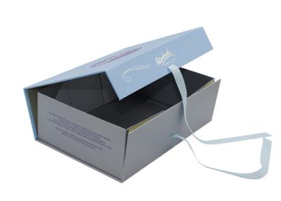 China Luxury T Shirt Packaging Foldable Gift Boxes With Ribbon / Custom Print Logo for sale