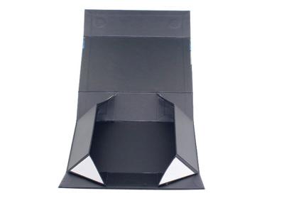 China Rectángulo de las cajas de regalo de la cartulina plegable negra promocional de las cajas/forma de empaquetado del cuadrado en venta