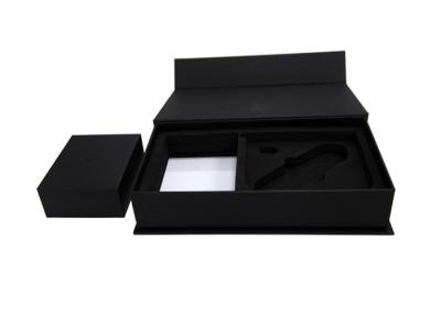 China Black Magnetic Closure Electronics Packaging Boxes With Custom Printed for sale