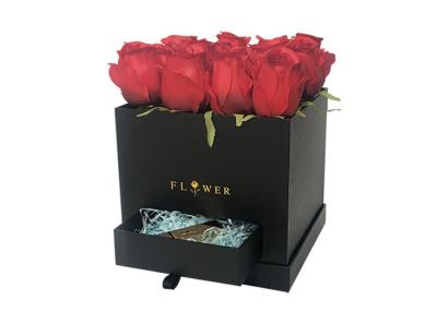 China Cajas cuadradas de la entrega del ramo de la flor de la cartulina, cajas elegantes de Rose del florista en venta